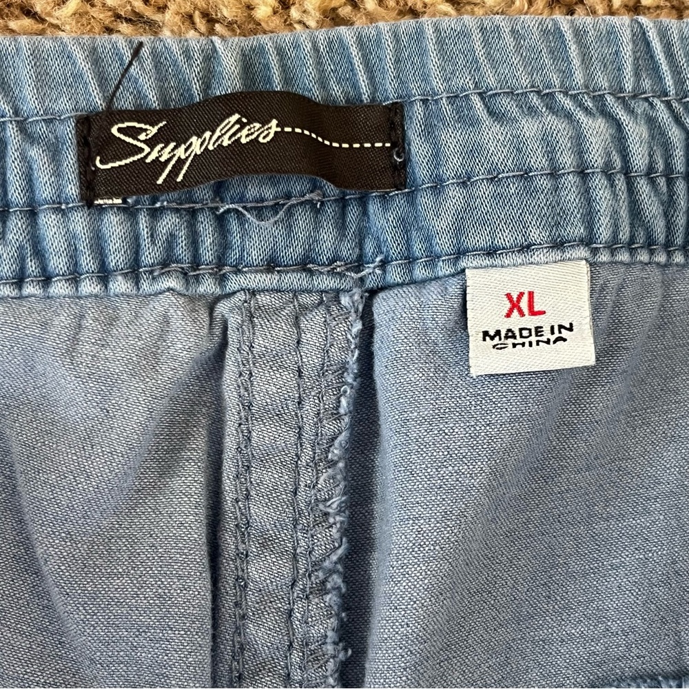 Supplies Blue Jean Shorts with Drawstring SZXL - Picture 5 of 6